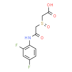 2-([2-(2,4-DIFLUOROANILINO)-2-OXOETHYL]SULFINYL)ACETIC ACID structure