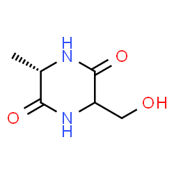 2,5-Piperazinedione, 3-(hydroxymethyl)-6-methyl-, (6S)- (9CI) structure