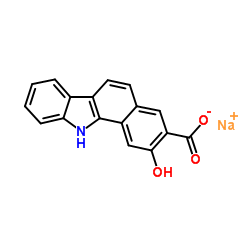 2-HYDROXYBENZO[A]CARBAZOLE-3-CARBOXYLIC ACID SODIUM SALT structure