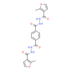 N'1,N'4-Bis(2-methyl-3-furoyl)terephthalohydrazide Structure