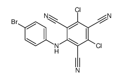 2-[(4-Bromophenyl)amino]-4,6-dichloro-1,3,5-benzenetricarbonitrile Structure