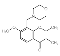 4H-1-Benzopyran-4-one,7-methoxy-2,3-dimethyl-8-(4-morpholinylmethyl)-结构式