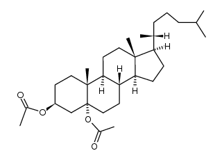 cholestane-3β,5α-diol diacetate Structure