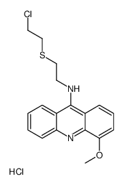 2-(2-chloroethylsulfanyl)ethyl-(4-methoxyacridin-9-yl)azanium,chloride结构式