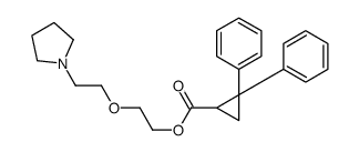 2-(2-pyrrolidin-1-ylethoxy)ethyl 2,2-diphenylcyclopropane-1-carboxylate结构式