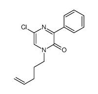 5-chloro-1-pent-4-enyl-3-phenylpyrazin-2-one结构式
