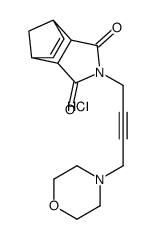 3a,4,7,7a-Tetrahydro-2-(4-(4-morpholinyl)-2-butynyl)-4,7-methano-1H-isoindole-1,3-dione HCl Structure