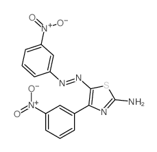 2-Thiazolamine,4-(3-nitrophenyl)-5-[2-(3-nitrophenyl)diazenyl]-结构式