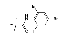 2,4-dibromo-6-fluoro-(2',2'-dimethyl)propionanilide Structure