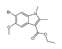 ethyl 6-bromo-5-methoxy-1,2-dimethylindole-3-carboxylate Structure