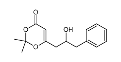 6-(2-hydroxy-3-phenylpropyl)-2,2-dimethyl-4H-1,3-dioxin-4-one结构式