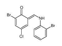 2-bromo-6-[(2-bromoanilino)methylidene]-4-chlorocyclohexa-2,4-dien-1-one Structure