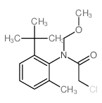 Acetamide,2-chloro-N-[2-(1,1-dimethylethyl)- 6-methylphenyl]-N-(methoxymethyl)- Structure