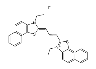 1,3-bis-(3-ethyl-naphtho[2,1-d]thiazol-2-yl)-trimethinium, iodide Structure