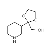 [2-(3-piperidyl)-1,3-dioxolan-2-yl]methanol structure