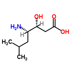 (3R,4S)-4-Amino-3-hydroxy-6-methylheptanoic acid Structure