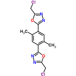 2,2'-(2,5-Dimethyl-1,4-phenylene)bis[5-(chloromethyl)-1,3,4-oxadiazole]结构式