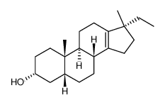 17α-ethyl-17β-methyl-18-nor-5β-androst-13-en-3α-ol结构式
