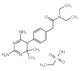 2-[4-(4,6-diamino-2,2-dimethyl-1,3,5-triazin-1-yl)phenyl]-N,N-diethyl-acetamide; ethanesulfonic acid picture