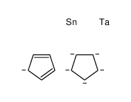 cyclopenta-1,3-diene,cyclopentane,tantalum dihydride,trimethyltin结构式