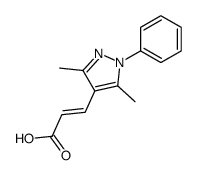 3-(3,5-dimethyl-1-phenyl-1H-pyrazol-4-yl)-acrylic acid结构式