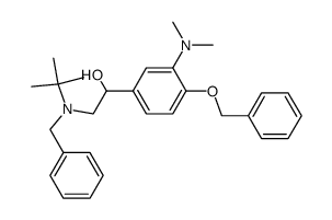 2-(Benzyl-tert-butyl-amino)-1-(4-benzyloxy-3-dimethylamino-phenyl)-ethanol结构式