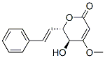 (5S,6S)-5,6-Dihydro-5-hydroxy-4-methoxy-6-[(E)-2-phenylethenyl]-2H-pyran-2-one结构式