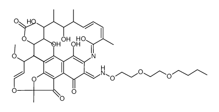 3-[2-(2-Butoxyethoxy)ethoxyiminomethyl]rifamycin SV结构式