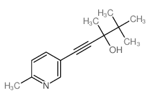 3,4,4-trimethyl-1-(6-methylpyridin-3-yl)pent-1-yn-3-ol结构式