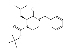 (S)-4-benzyl-2-isobutyl-3-oxopiperazine-1-carboxylic acid tert-butyl ester Structure