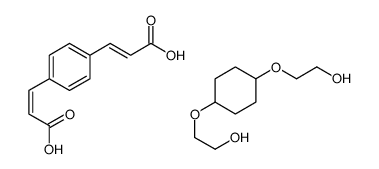 3-[4-(2-carboxyethenyl)phenyl]prop-2-enoic acid,2-[4-(2-hydroxyethoxy)cyclohexyl]oxyethanol Structure