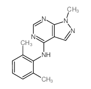 N-(2,6-dimethylphenyl)-9-methyl-2,4,8,9-tetrazabicyclo[4.3.0]nona-1,3,5,7-tetraen-5-amine结构式