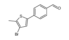 3-bromo-2-methyl-5-(4-formylphenyl)thiophene Structure