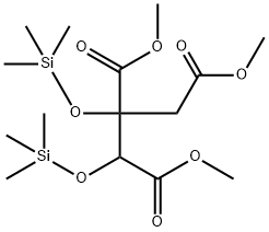 1,2-Bis(trimethylsiloxy)-1,2,3-propanetricarboxylic acid trimethyl ester结构式