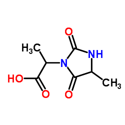 1-Imidazolidineacetic acid,-alpha-,4-dimethyl-2,5-dioxo- Structure