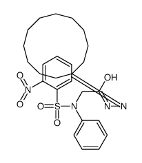 N-(cyclododecylideneamino)-2-(N-(2-nitrophenyl)sulfonylanilino)acetamide结构式