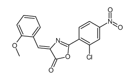2-(2-chloro-4-nitrophenyl)-4-[(2-methoxyphenyl)methylidene]-1,3-oxazol-5-one结构式