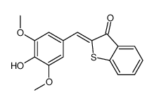 (2Z)-2-[(4-hydroxy-3,5-dimethoxyphenyl)methylidene]-1-benzothiophen-3-one结构式