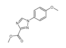 1-(4-methoxy-phenyl)-1H-[1,2,4]triazole-3-carboxylic acid methyl ester结构式