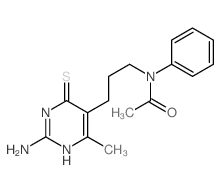 N-[3-(2-amino-4-methyl-6-sulfanylidene-3H-pyrimidin-5-yl)propyl]-N-phenyl-acetamide Structure