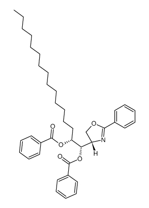 2-phenyl-4-(S)-[(1R,2R)-1,2-di(benzoyloxy)hexadecyl]-1,3-oxazoline Structure