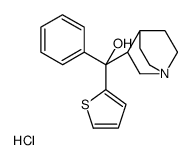 1-azabicyclo[2.2.2]octan-3-yl-phenyl-thiophen-2-ylmethanol,hydrochloride结构式