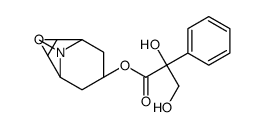 9-methyl-3-oxa-9-azatricyclo[3.3.1.02,4]nonan-7-yl 2,3-dihydroxy-2-phenylpropanoate结构式