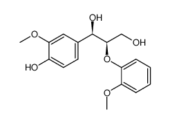 (1R,2R)-1-(4-hydroxy-3-methoxyphenyl)-2-(2-methoxyphenoxy)propane-1,3-diol结构式
