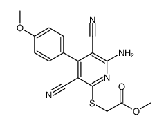 methyl 2-[6-amino-3,5-dicyano-4-(4-methoxyphenyl)pyridin-2-yl]sulfanylacetate Structure