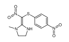 1-methyl-2-[nitro-(4-nitrophenyl)sulfanylmethylidene]imidazolidine Structure