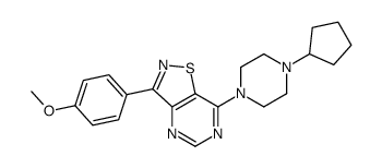 Isothiazolo[4,5-d]pyrimidine, 7-(4-cyclopentyl-1-piperazinyl)-3-(4-methoxyphenyl)- (9CI) picture