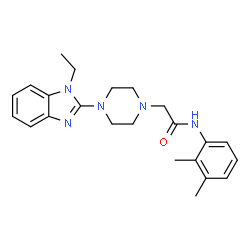 1-Piperazineacetamide,N-(2,3-dimethylphenyl)-4-(1-ethyl-1H-benzimidazol-2-yl)-(9CI) structure