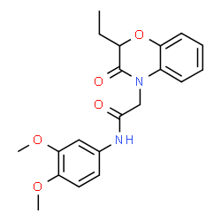 4H-1,4-Benzoxazine-4-acetamide,N-(3,4-dimethoxyphenyl)-2-ethyl-2,3-dihydro-3-oxo-(9CI) Structure