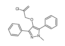 4-(2-chloroprop-2-enoxy)-1-methyl-3,5-diphenylpyrazole结构式